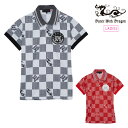 【20%OFF SALE】Dance With Dragon ダンスウィズドラゴン ゴルフウェア レディース ブロークンコアプリントポロ 吸水速乾 ストレッチ ...