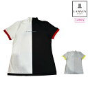 LANVIN SPORT ランバン スポール ゴルフウェア レディース カラーブロックモックネック半袖シャツ SUNSCREEN UVカット 吸汗 遮熱 VG5SHS31L 春夏 2025