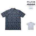 muta MARINE GOLF ムータマリンゴルフ ゴルフウェア メンズ デジタルロゴ モックネックシャツ 2WAYストレッチ 吸水速乾 UVカット セットア...