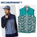 【30%OFF SALE】ROSASEN ロサーセン メンズ 3層カモ柄プリントベスト 透湿 防風 撥水機能 044-43971 秋冬 2020