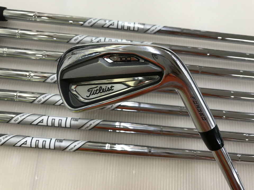 【中古】タイトリスト T100 アイアンセット 24° S200フレックス 38.25インチ AMT TOUR WHITE Dランク 右利き用 Titleist ゴルフクラブ ..