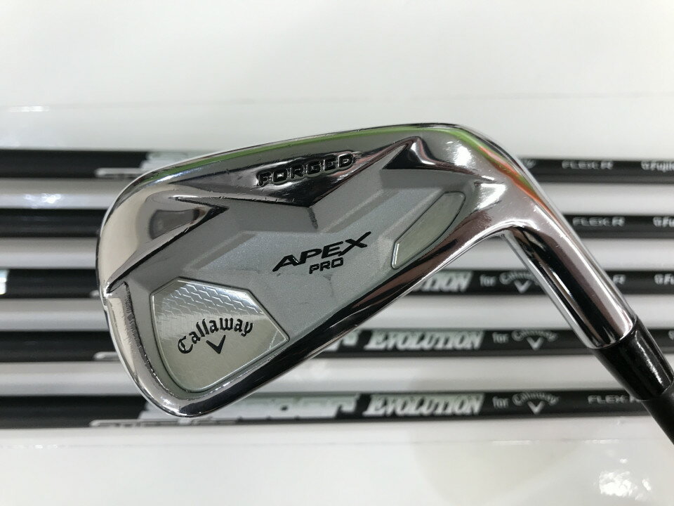 【中古】キャロウェイ APEX PRO 2019 アイアンセット Rフレックス 38.0インチ Speeder EVOLUTION for Callaway リシャフト品 Cランク ..