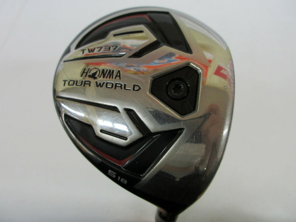 ホンマゴルフ TOUR WORLD TW737 FW フェアウェイウッド 5W 18° Rフレックス 42.25インチ ヘッドカバーあり VIZARD EX-A55 Dランク 右利き用 ゴルフクラブ ゴルフドゥ ゴルフ用品 GOLF DO 中古ゴル