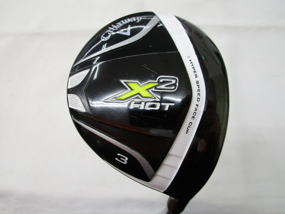 【中古】キャロウェイ X2 HOT フェアウェイウッド 3W 15° SRフレックス 43.25インチ ヘッドカバーあり ◆リシャフト◆Speeder569 EVOLUTION リシャフト品 Dランク 右利き用 Callaway ゴルフクラブ ゴルフ