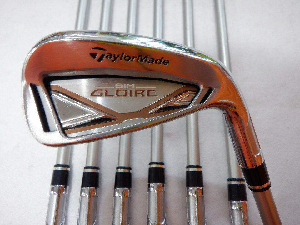 【中古】テーラーメイド SIM GLOIRE アイアンセット Rフレックス 37.75インチ MCI80 リシャフト品 Cランク 右利き用 Taylormade ゴルフ..