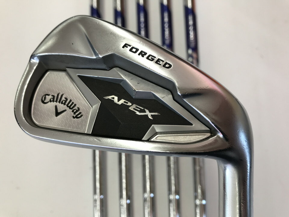 【中古】キャロウェイ APEX 2019 アイアンセット Sフレックス 38.0インチ NSプロ Zelos 8 リシャフト品 Cランク 右利き用 Callaway ゴ..