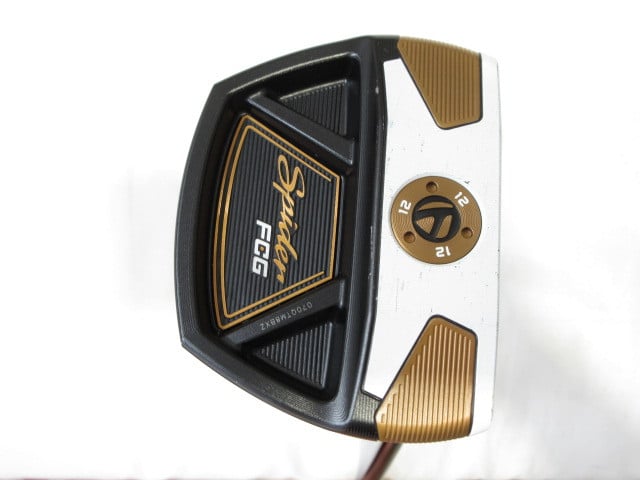 テーラーメイド Spider FCG BLACK/WHITE SINGLE BEND パター 34.0インチ オリジナルスチール Cランク 右利き用 Taylormade ゴルフクラブ ゴルフドゥ ゴルフ用品 GOLF DO 中古ゴルフクラブ