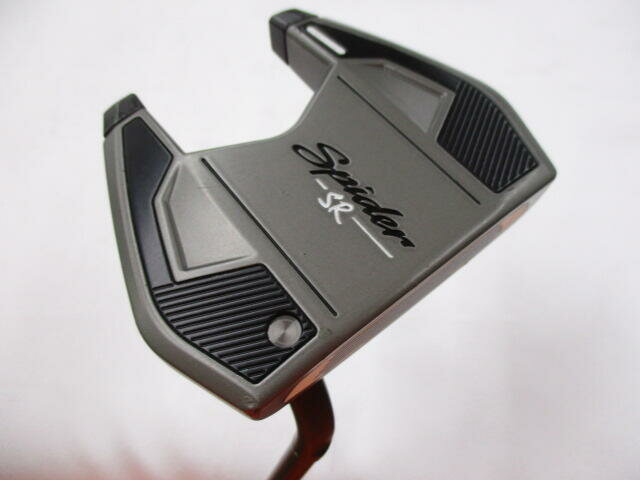 【中古】テーラーメイド Spider SR PLATINUM/WHITE FLOW NECK パター 34.5インチ ヘッドカバーあり STABILITY TOUR リシャフト品 Cランク 右利き用 Taylormade ゴルフクラブ ゴルフドゥ ゴルフ用品 GOLF DO 中古ゴ