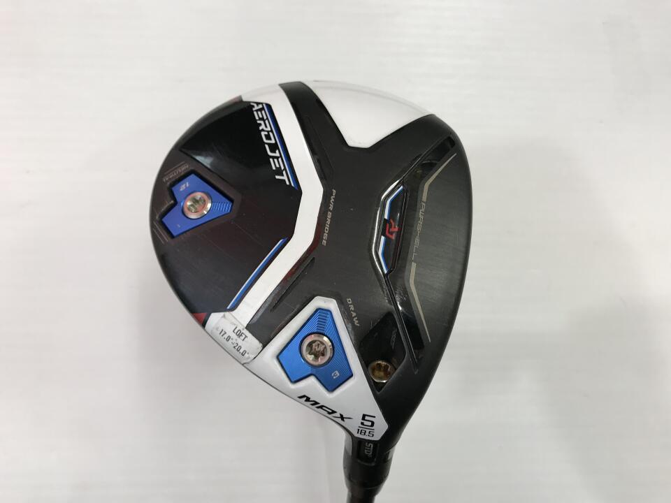 【中古】コブラ AEROJET MAX フェアウェイウッド 5W 18.5° Sフレックス 42.0インチ ヘッドカバーあり ATTAS MB FW　75 リシャフト品 Cランク 右利き用 COBRA ゴルフクラブ ゴルフドゥ ゴルフ用品 GOLF D