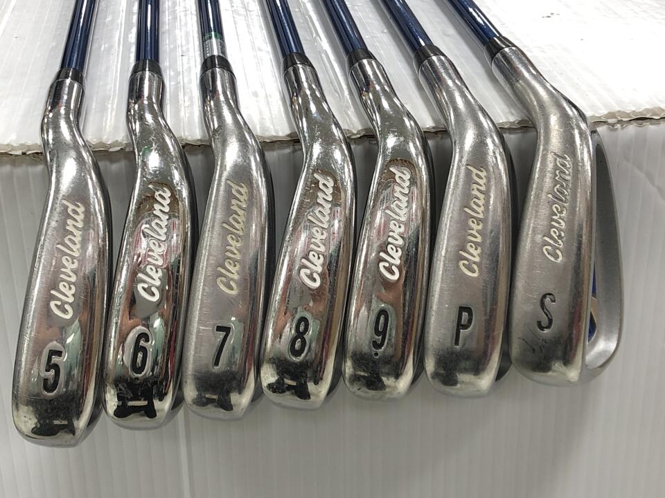 【1日限定】11月1日00:00~23:59 対象商品限定ポイント5倍！【中古】クリーブランド アイアンセット Sフレックス 38.0インチ オリジナルカ?ボン リシャフト品 Dランク 右利き用 Cleveland ゴルフク