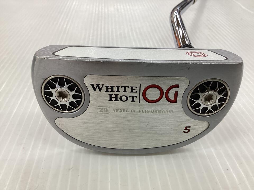 【中古】【レディースモデル】オデッセイ ホワイト ホット OG #5 パター 32.0インチ ヘッドカバーあり オリジナルスチール Cランク 右利き用 ODYS...