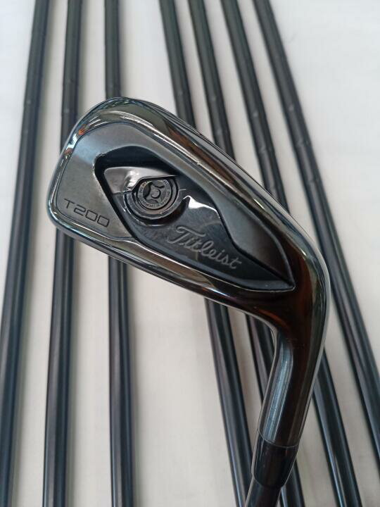 【中古】タイトリスト T200 BLACK アイアンセット S200フレックス 38.0インチ ダイナミックゴールド 105 オニキス・ブラック Cランク 右利き用 Titleist ゴルフクラブ ゴルフドゥ ゴルフ用