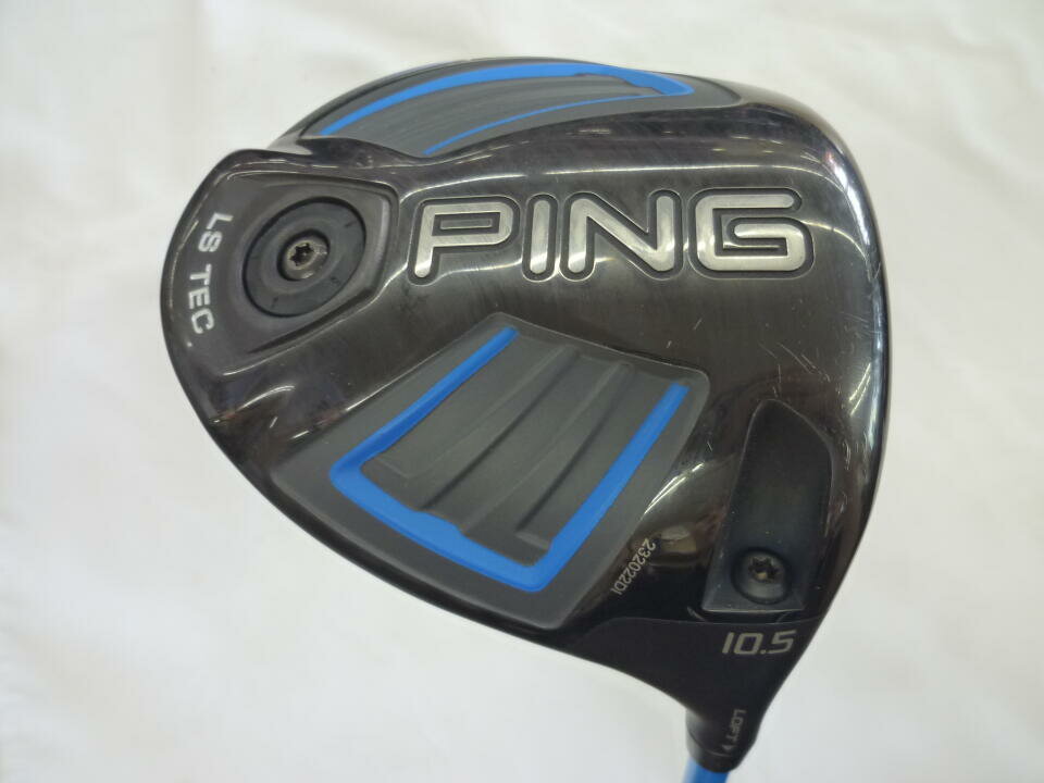 【中古】ピン G LS TEC ドライバー 10.5° Sフレックス 45.25インチ ヘッドカバーあり ATTAS6　7 リシャ..