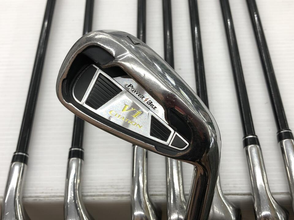 【中古】パワービルト サイテーション V1 アイアンセット Rフレックス 38.25インチ オリジナルカーボン Dランク 右利き用 POWER BILT ゴルフクラブ ゴルフドゥ ゴルフ用品 GOLF DO 中古ゴルフクラ