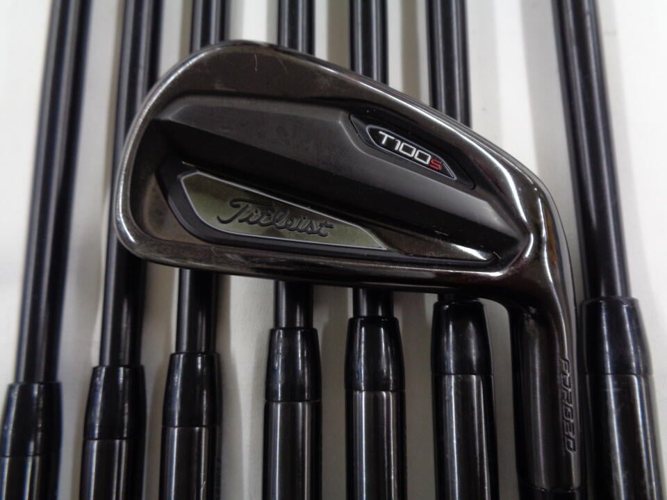 【中古】タイトリスト T100・S BLACK アイアンセット 24° S200フレックス 38.0インチ ダイナミックゴールド 105 オニキス・ブラック Cランク 右利き用 Titleist ゴルフクラブ ゴルフドゥ ゴ