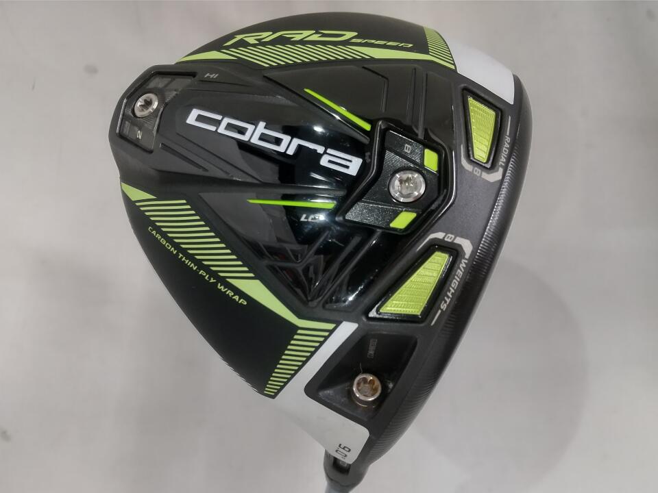 【中古】コブラ KING RADSPEED Black/Yellow ドライバー 9° Sフレックス 45.75インチ Speeder　569エボ? リシャフト品 Cランク 右利き用 COBRA ゴルフクラブ ゴルフドゥ ゴルフ用品 GOLF DO 中古ゴ