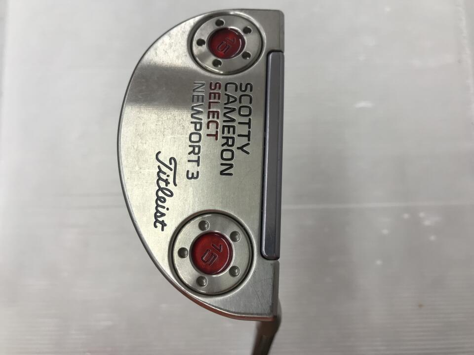 【1日限定】11月18日00:00~23:59 対象商品限定ポイント5倍！【中古】タイトリスト SC SELECT NEWPORT 3 2016 パター 34.0インチ ヘッドカバーあり オリジナルスチール Cランク 右利き用 Titleist ゴルフク
