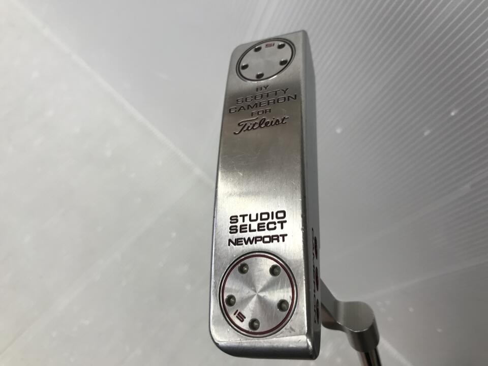 【1日限定】11月18日00:00~23:59 対象商品限定ポイント5倍！【中古】タイトリスト SC スタジオセレクト ニューポート パター 34.0インチ オリジナルスチール Cランク 右利き用 Titleist SC スタ