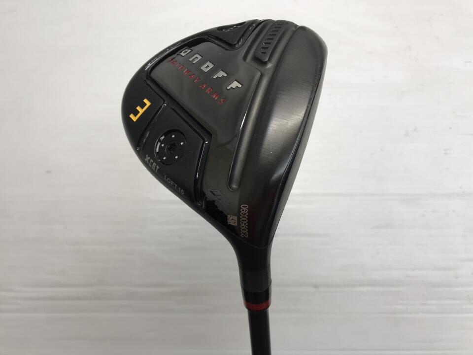 【中古】グローブライド ONOFF FAIRWAY ARMS KURO 2024 フェアウェイウッド 3W 15° Sフレックス 43.25インチ ヘッドカバーあり CBT:624F リシャフト品 Cランク 右利き用 GLOBERIDE ゴルフクラブ ゴルフドゥ