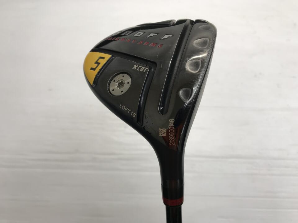 【中古】グローブライド ONOFF FAIRWAY ARMS KURO 2022 フェアウェイウッド 5W 18° Rフレックス 42.5インチ ヘッドカバーあり MCF 60 リシャフト品 Dランク 右利き用 GLOBERIDE ゴルフクラブ ゴルフドゥ ゴ