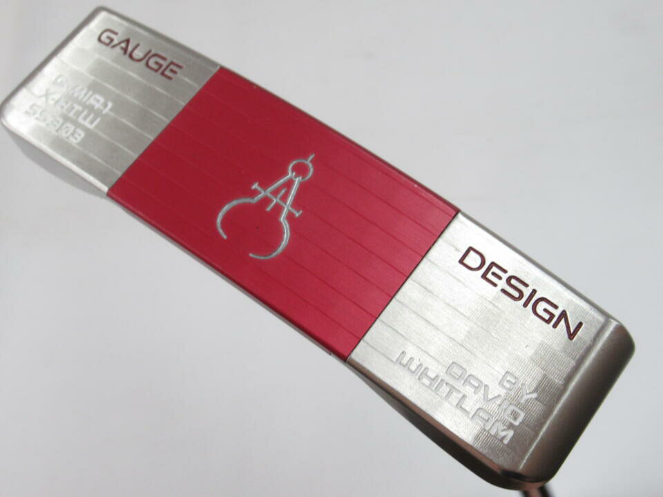 【中古】【訳あり】ゲージデザイン G-MIA1 MIT LIMITED シルバー/レッドインサート パター 34.0インチ ヘッドカバーあり オリジナルスチール Cランク 右利き用 GAUGE DESIGN G-MIA1 MIT LIMITED シルバ