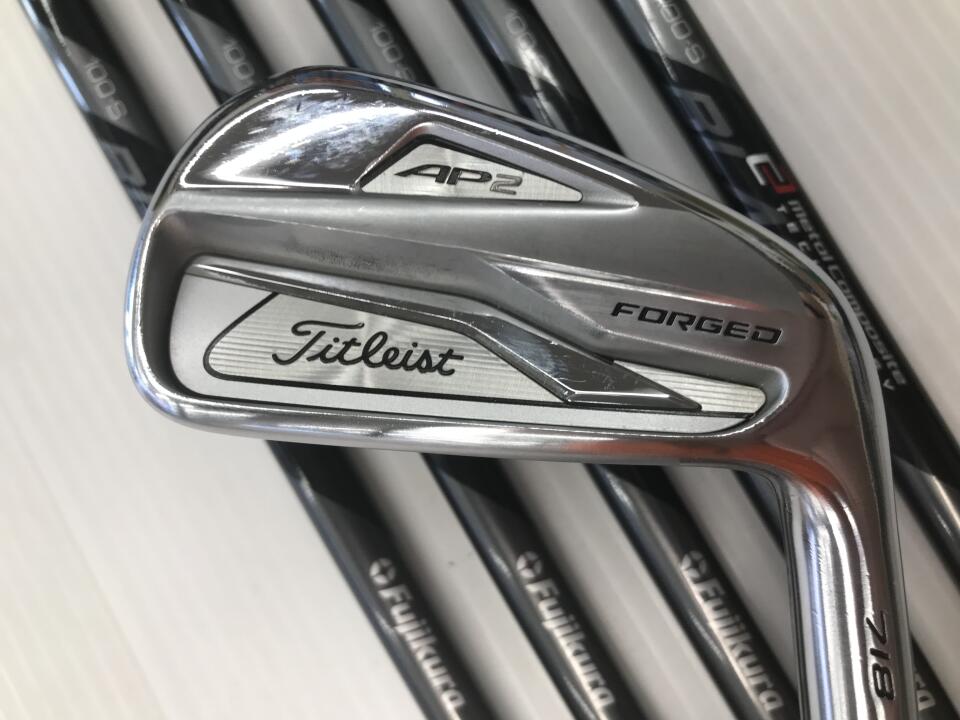 【中古】タイトリスト AP 2 718 アイアンセット Sフレックス 38.25インチ MCI BLACK 100 リシャフト品 Cランク 右利き用 Titleist ゴルフクラブ ゴルフドゥ ゴルフ用品 GOLF DO 中古ゴルフクラブ