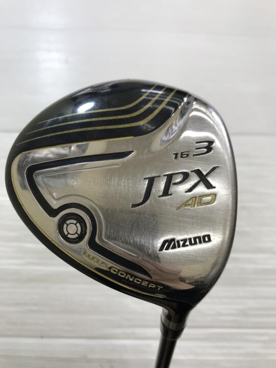 【中古】ミズノ JPX AD フェアウェイウッド 3W 16° Rフレックス 43.75インチ RAZR純正シャフト リシャフト品 Dランク 右利き用 MIZUNO ゴルフクラブ ゴルフドゥ ゴルフ用品 GOLF DO 中古ゴルフクラブ