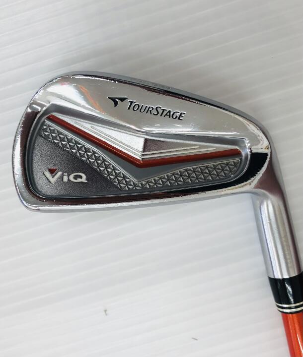 【中古】【レディースモデル】ブリヂストン ツアーステージ V-iQ Mandarin Orange アイアンセット 30° Rフレックス 36.25インチ ツア...