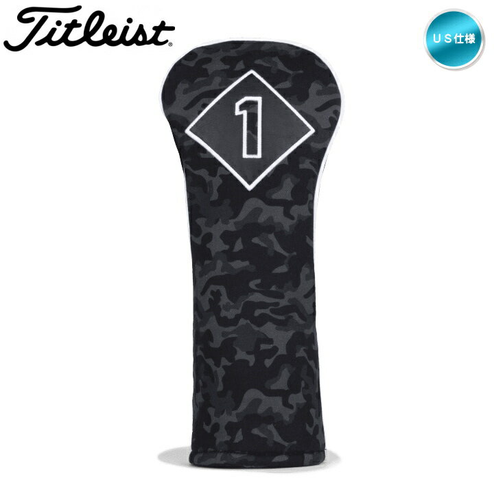 2021 Titleist Black Camo Leather & Cotton Twill ヘッドカバー DR用 TA21LCHCCM-DR USモデル【メール便不可】【あす楽対応】