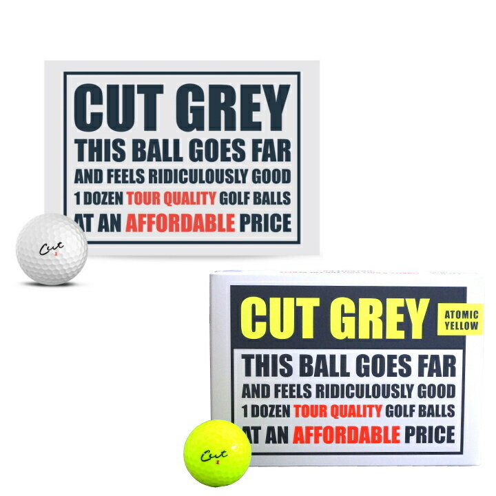 カットゴルフ CUT GOLF カットグレー CUT GREY 3ピース ゴルフボール 1ダース(12球入り) US仕様