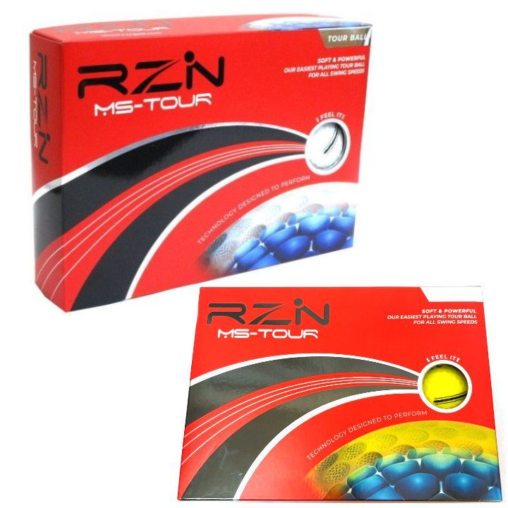 【フジコ限定500円OFFクーポン＆5日はP3倍】【送料無料】RZN Golf RZN MS-TOUR ゴルフボール 3ピース 1ダース 赤箱 US仕様【メール便不可】【あす楽対応】