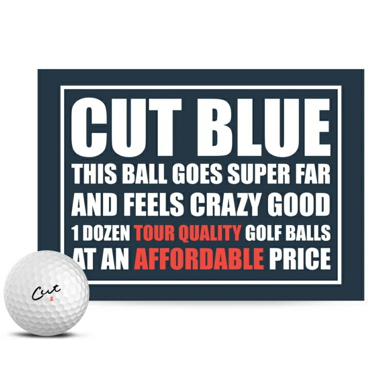 カットゴルフ CUT GOLF カットブルー CUT BLUE 4ピース ゴルフボール 1ダース(12球入り) US仕様