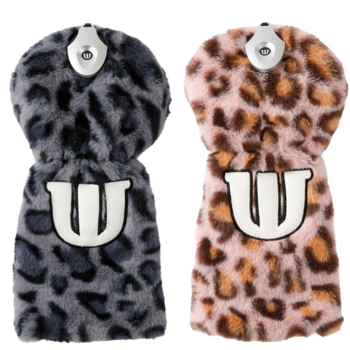 【送料無料】2024 秋冬 MU SPORTS 兎毛ふわふわ肉球 ヒョウ柄 フェアウェイウッド用 ヘッドカバー 703Q6586 日本仕様 エムユー スポーツ【...