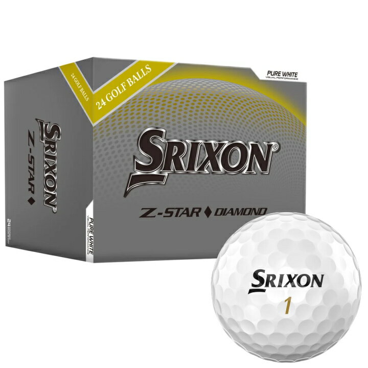 【送料無料】【24球入り】2025 スリクソン Z-STAR ◆ DIAMOND ダイヤモンド ゴルフボール ホワイト US仕様 SRIXON Zスター【あす楽対応】