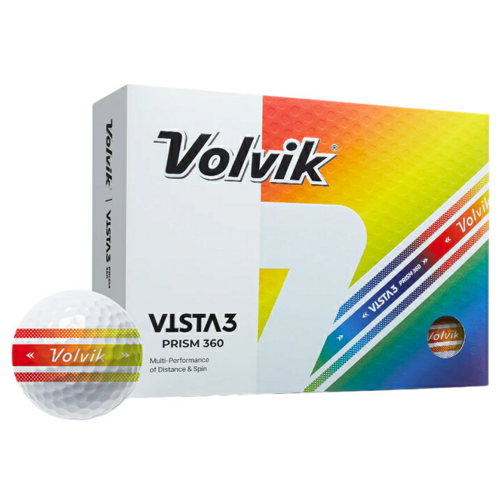 樂天商城 - 【送料無料】2025 ボルビック Volvik VISTA 3 PRISM 360 ゴルフボール 1ダース (12球入り) US仕様 グロス仕上げ【メール便不可】【あす楽対応】