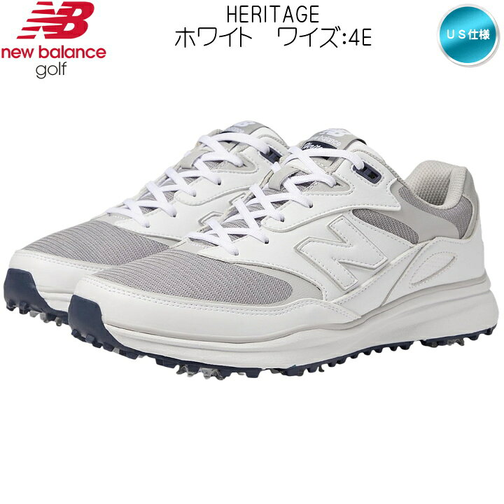 【送料無料】ニューバランス HERITAGE 【4E】 ホワイト ソフトスパイク ゴルフシューズ MG100WT US仕様 New Balance ヘリテージ【あす楽対応】