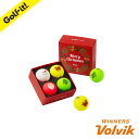 クリスマス プレゼントボルビック volvik ゴルフボールかわいい おしゃれ ボール キャラクターVOLVIK VIVID 2019クリスマスパッケージ 4個入おすすめ ギフトゴルフ用品 ライト(LITE)NB-1