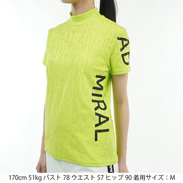 ネコポス対象 セール ゴルフウェア 半袖シャツ 半袖モックシャツ UVカット アドミラルゴルフ ADLA413 レディース
