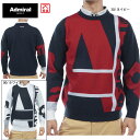セール 30%OFF セール ゴルフウェア ゴルフセーター クルーネックセーター アドミラルゴルフ ADMA367 メンズ 保温 大きいサイズ有 Admiral