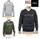 セール 30%OFF セール ゴルフウェア ゴルフセーター カモフラジャカード 裏地付き Vネックセーター アドミラルゴルフ ADMA381 メンズ 保温 防風