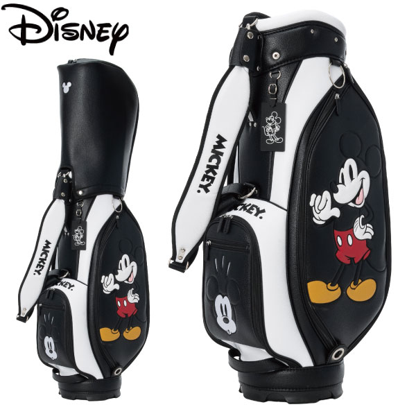 樂天商城 - キャディバッグ カートキャディバッグ ゴルフバッグ ディズニー XYMG6SC1 26年春夏 BLACK DISNEY GOLF CADDIE ゴルフ ゴルフ用品 ラウンド用品 Disney ミッキー 9.0型 5分割 3.8kg