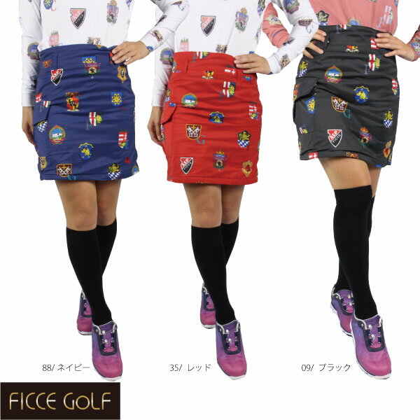 【70%OFF】フィッチェゴルフ 282904 レディース ワッペン柄スカート ケンケン ゴルフ ゴルフウエア FICCE GOLF