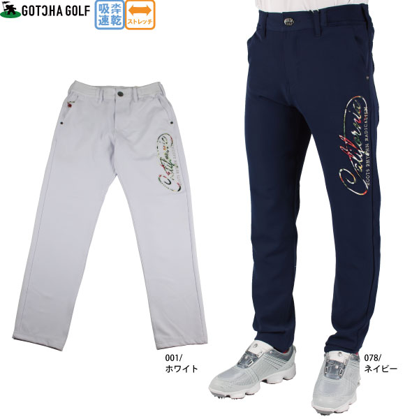 【30%OFF】【2019春夏】GOTCHA GOLF 192GG1801 ガッチャゴルフ ストレッチロングパンツ 吸水速乾 ストレッチ 大きいサイズ ゴルフパンツ メンズ大きいサイズ 大きいパンツ メンズロングパンツ ウエストリブ ボタニカル 柄使い パンツ【ラッキーシール対応】