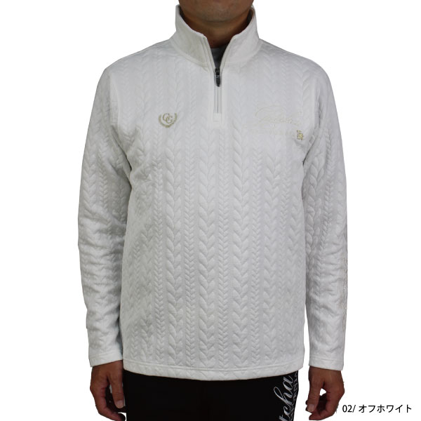 セール ガッチャゴルフ 抗菌防臭 ケーブル ジャカード ハーフジップ ロンT 223GG1201 長袖 ゴルフウェア ゴルフシャツ 大きいサイズ有 ゴルフ GOTCHA gotcha