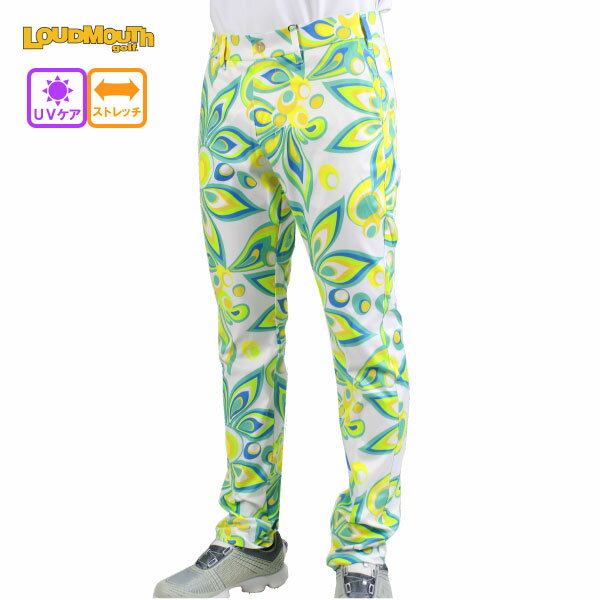 セール ラウドマウス シャガデリックライム メンズ ロングパンツ 762300-315 Shagadelic Lime LOUD MOUTH ストレッチ UV 大きいサイズ有 ストレッチロングパンツ ゴルフパンツ loud mouth