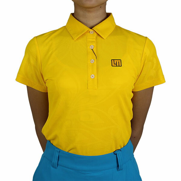 ラウドマウス 半袖ポロシャツ 大きいサイズ有 762661 レディース エンボスシャツ エンボス柄 LOUDMOUTH 吸水速乾 UVカット ゴルフウエア