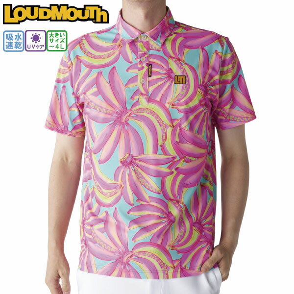 ゴルフウェア ゴルフシャツ 半袖シャツ ラウドマウス 775600-446 Banana Blossom バナナブロッサム メ..