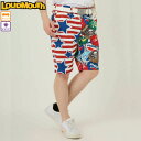 セール ゴルフウェア ゴルフパンツ ショートパンツ ラウドマウス 763303-354 メンズ UVカット ストレッチ 大きいサイズ有 クレイジーパターン レト...