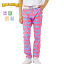【裾上げ対象商品】セール ゴルフウェア ゴルフパンツ ロングパンツ ラウドマウス 764301-398 メンズ 24春夏 ビッグワーズネオン UVカット 吸水速...