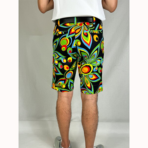 セール ゴルフウェア ゴルフパンツ ショートパンツ ラウドマウス 764309-020 メンズ シャガデリックブラック UVカット 吸汗速乾 ストレッチ 大きいサイズ有 LOUDMOUTH